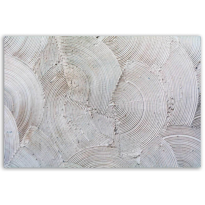Tableau relief cercles blancs Toile imprimée