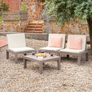 Pack 2 butacas-sofá Wave Taupé