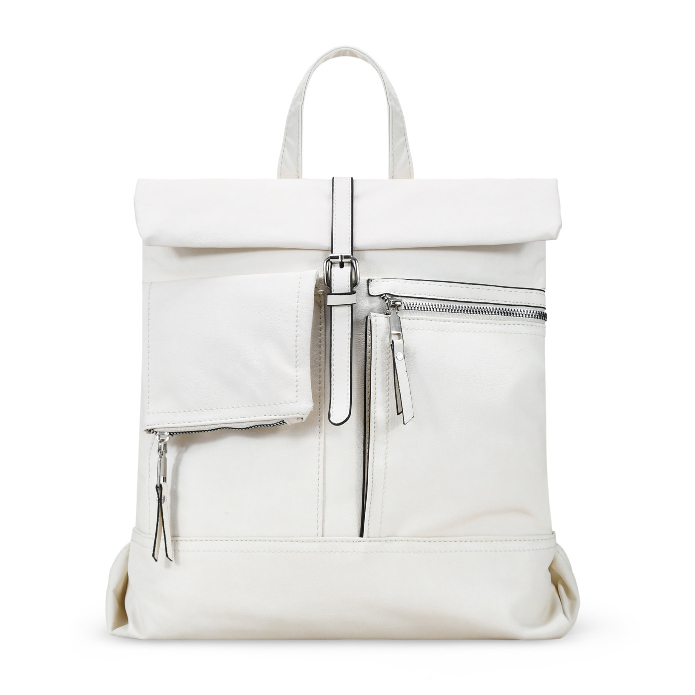 Mochila antirrobo beige con bolsillos