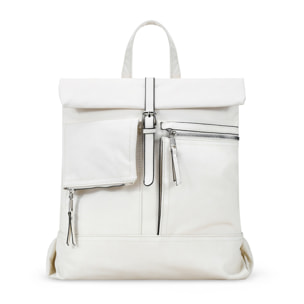 Mochila antirrobo beige con bolsillos