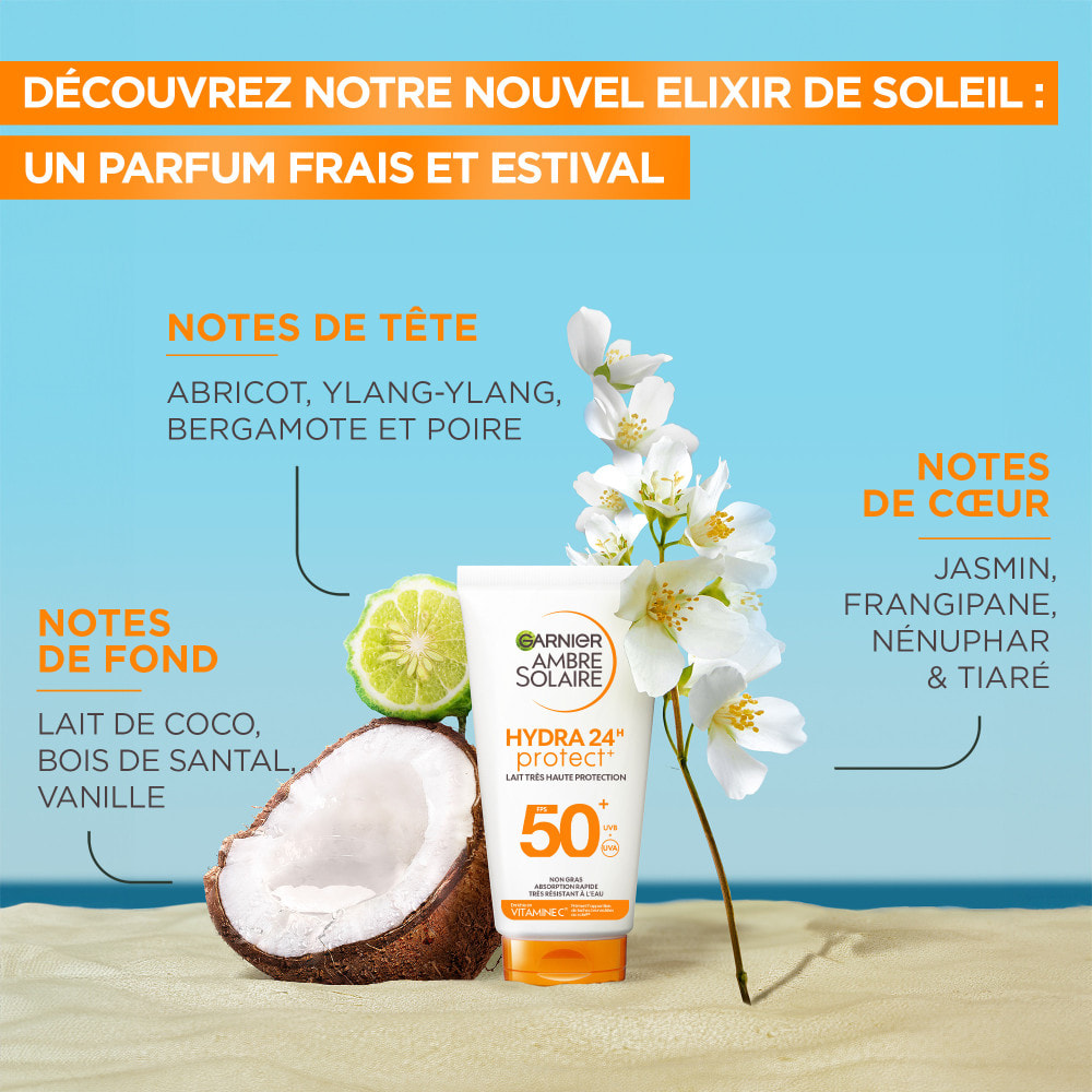 Garnier Ambre Solaire Hydra Protect 24H Lait Très Haute Protection SPF50+ 50mL