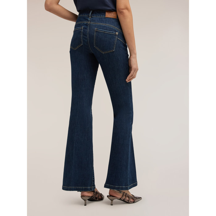 Motivi - Jeans flare push-up in denim - Blu