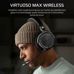 Casque gamer CORSAIR VIRTUOSO MAX WIRELESS Carbon