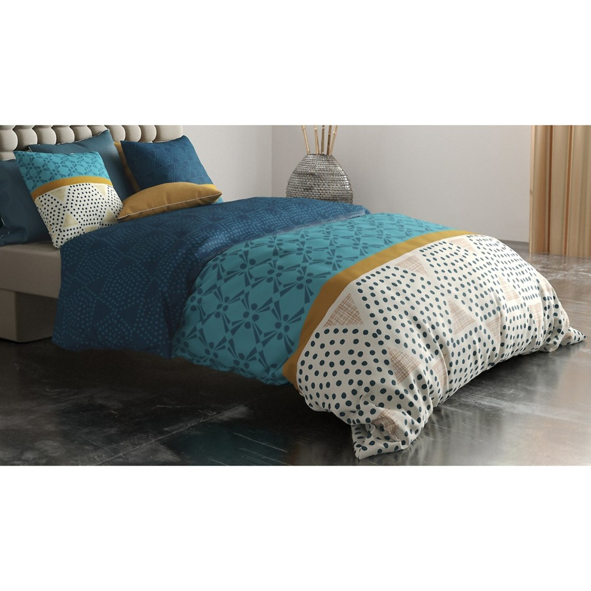 Parure Housse De Couette 3pcs 100% coton 57fils Oda