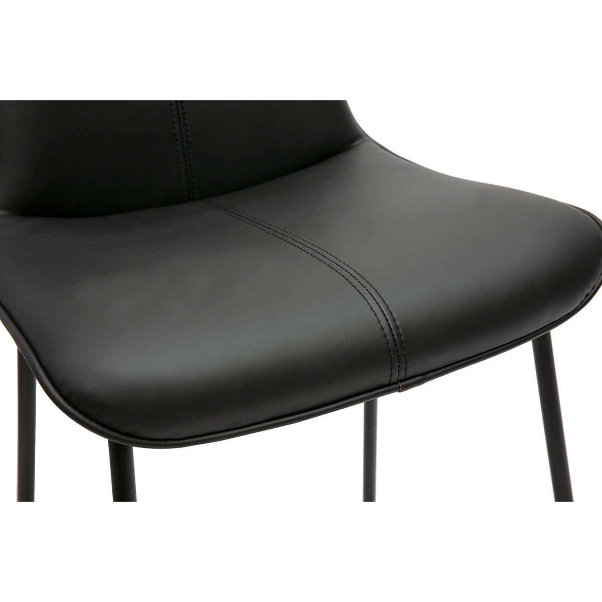 Tabourets de bar noirs et métal H65 cm (lot de 2) BOOST