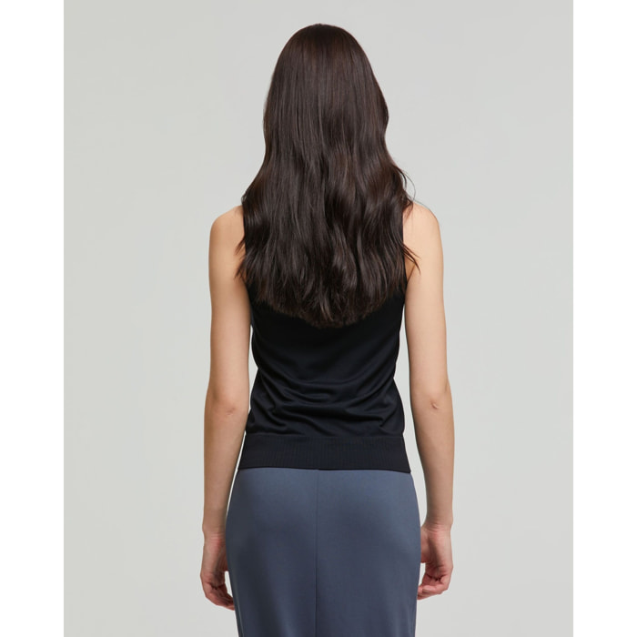 Smanicato scollo barchetta seamless