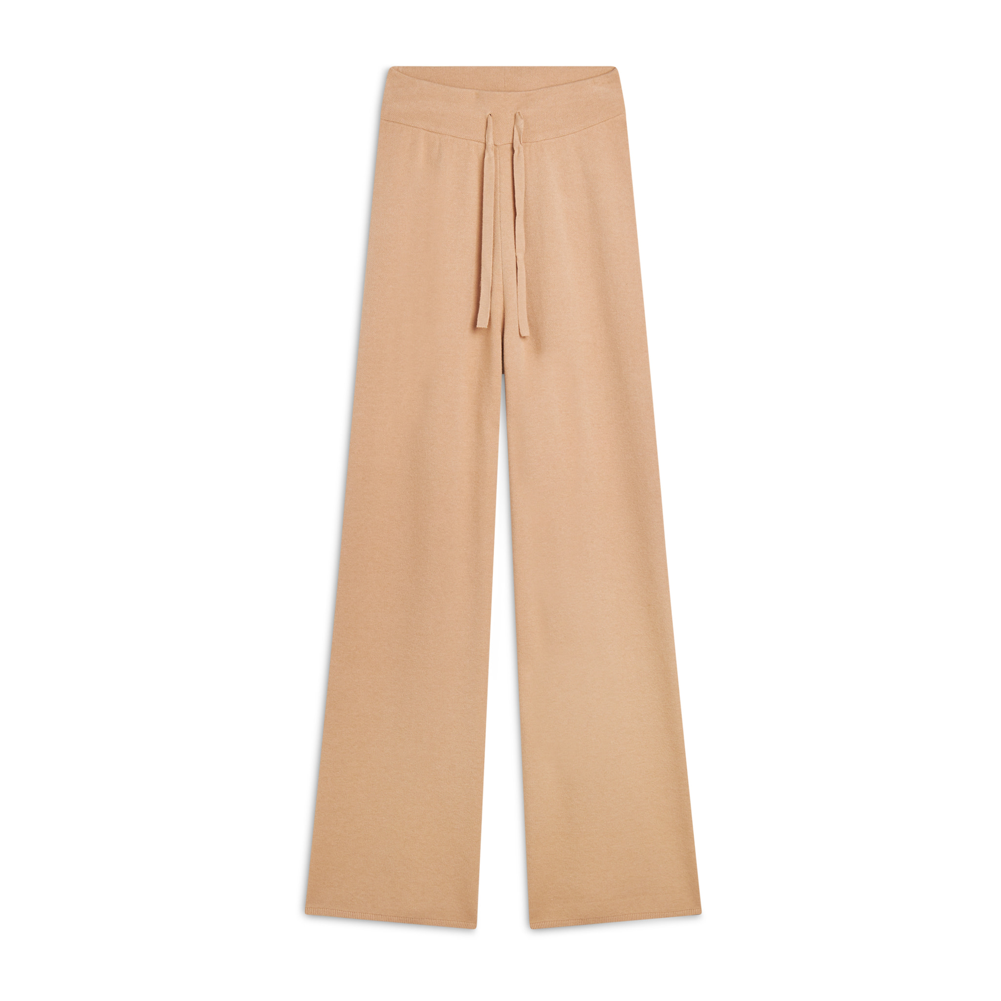 Pantalone comfort fit in maglia tricot rasata senza cuciture