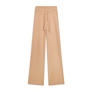 Pantalone comfort fit in maglia tricot rasata senza cuciture