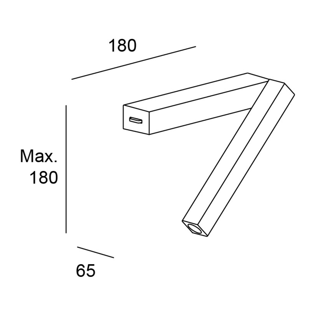 LEDS C4 Luz de lectura Hall Slim LED 3.5 Blanco cálido - 2700K ON-OFF Blanco 150lm