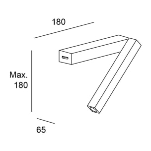 LEDS C4 Luz de lectura Hall Slim LED 3.5 Blanco cálido - 2700K ON-OFF Blanco 150lm