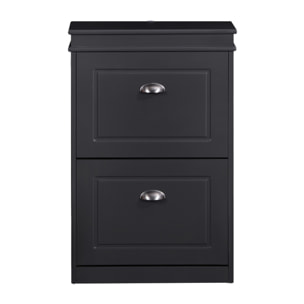 Mobile scarpiera grigia con 2 ribalte 53x24x82 cm compatta per ingresso- Vittoria