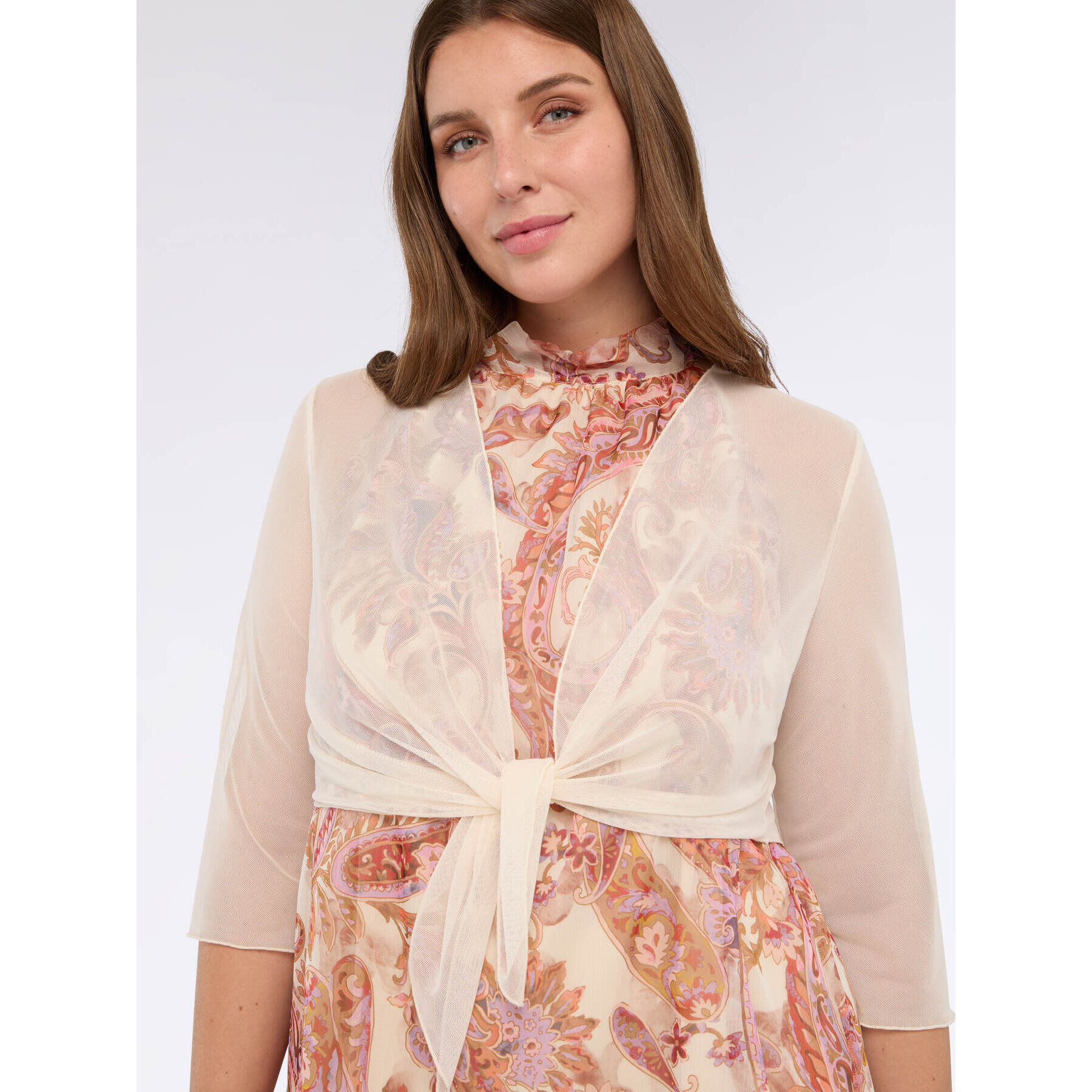 Fiorella Rubino - Coprispalle in tulle - Beige