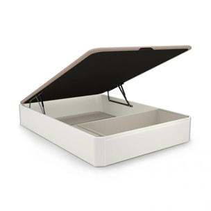 Canapé con cajón frontal en blanco 135x190 cm Luxury Max 3D Blanco