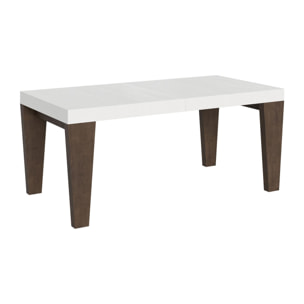 Mesa extensible 90x180/440 cm Spimbo Mix tapa Fresno Blanco patas Nogal