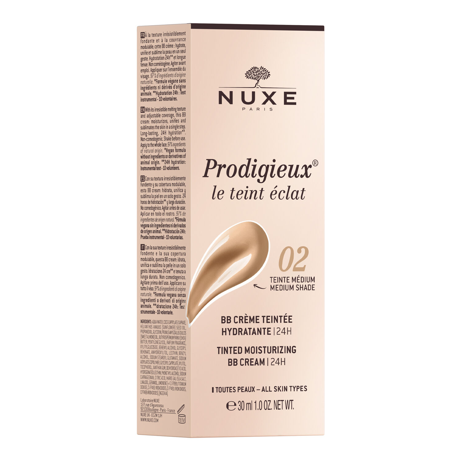 Prodigieux - BB Crème Teintée Hydratante | 24H, Prodigieux® le teint éclat 30ml -  Teinte Foncée