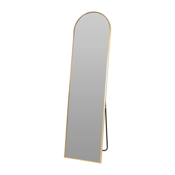 Espejo de Pie Decorativo en Forma de Arco en Color Dorado 40x2,5x150cm