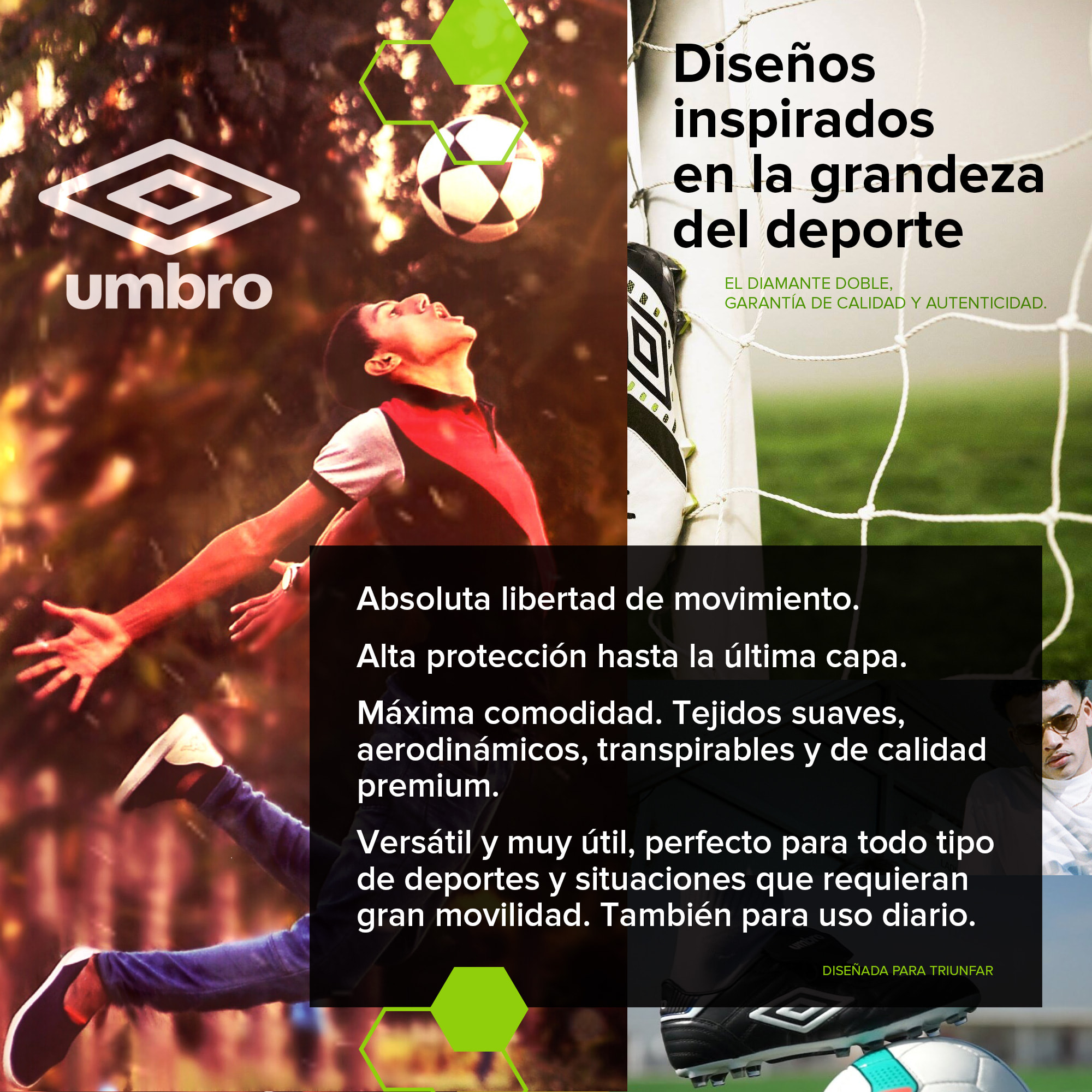 Pack 3 calzoncillos UMBRO en varios colores para hombre