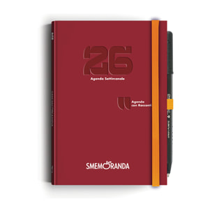 Agenda Smemoranda Racconti 2026 Settimanale 12 mesi , B6, bordeaux