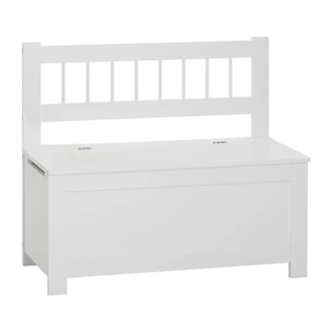 Banc coffre enfant blanc en bois