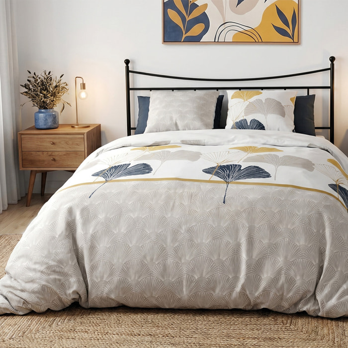 Parure Housse De Couette 3pcs 100% coton 57fils Mangae