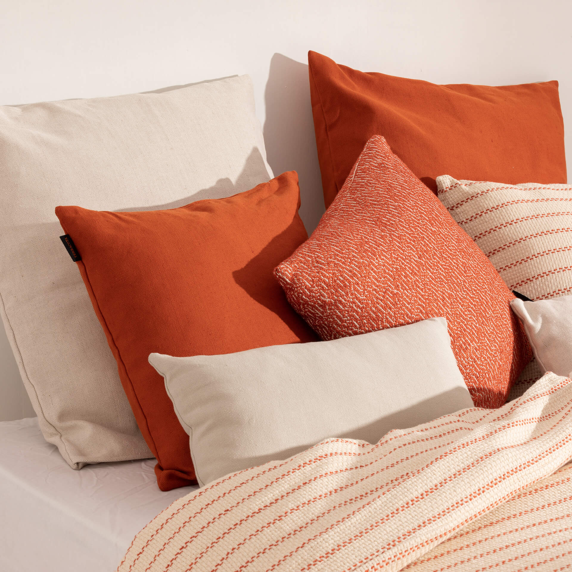 Housse de couette jacquard Agres Orange