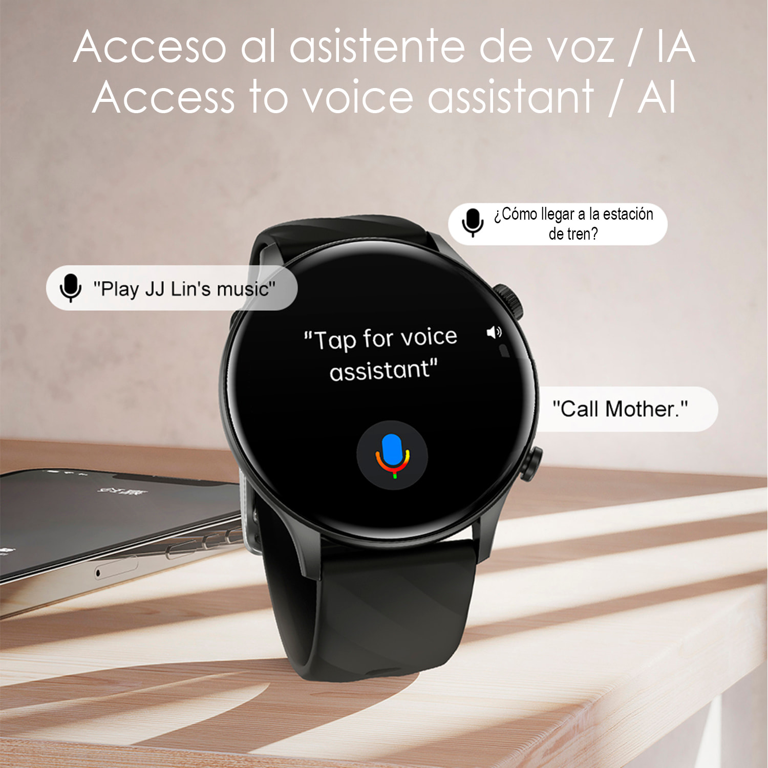 Smartwatch ZW63 con llamadas bluetooth, termómetro, glucosa en sangre y corona multifunción.