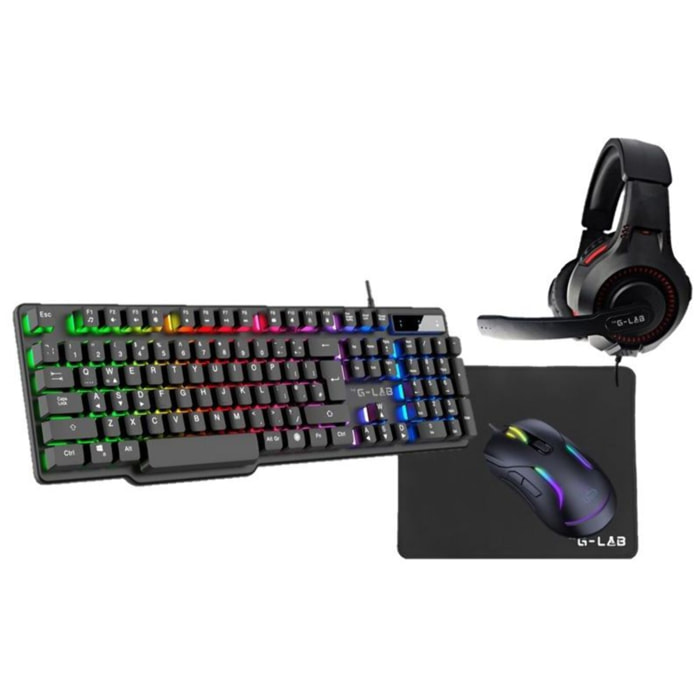 Pack clavier et souris gamer THE G-LAB COMBO SULFUR FR