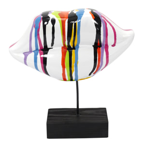 Deco A Poser Bouche Multicolore H20cm