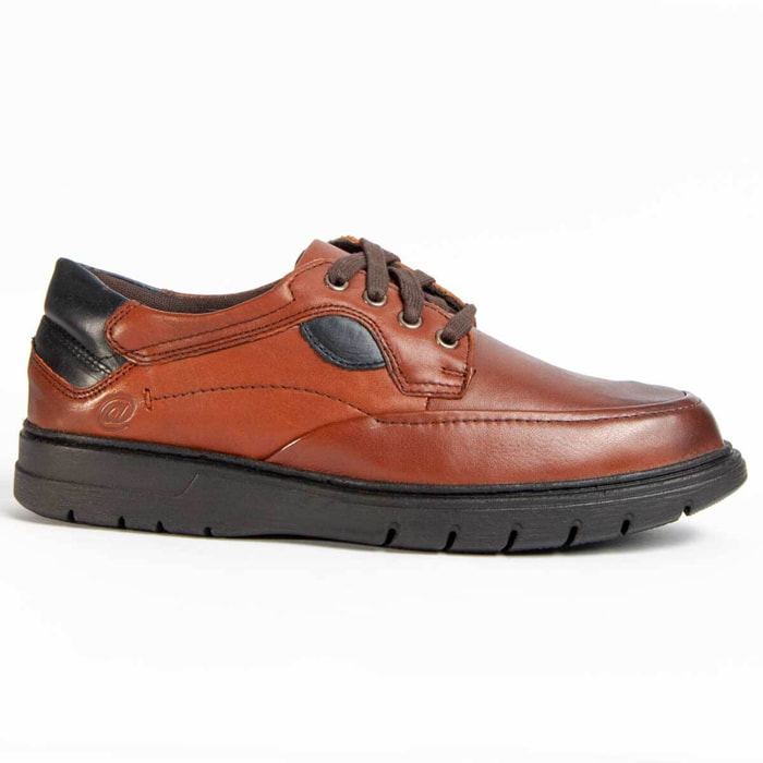 Zapato Oxford De Piel - Marron