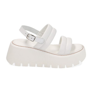 Sandalias blancas de piel