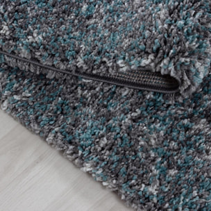 Tapis poils longs shaggy tissé motif faux uni MIGE