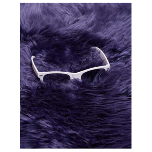 Tapis peau de mouton longs poils shaggy en laine DIBI