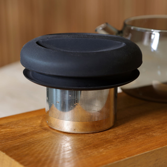 Théière en verre borosilicate avec couvercle en silicone 300ml FUSION