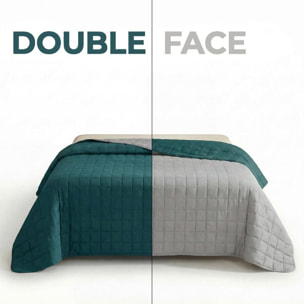 Copriletto matrimoniale estivo leggero double face 260x260 cm, trapunta estiva traspirante e morbida, coperta primaverile elegante e moderna, design reversibile per doppio stile, ideale per stagione calda, resistente e facile da lavare