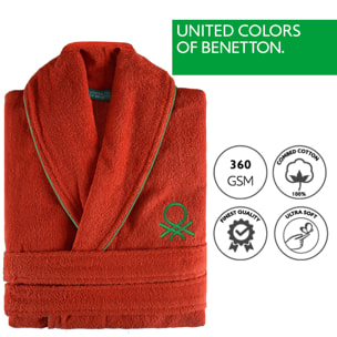 Albornoz benetton 100% algodón rojo