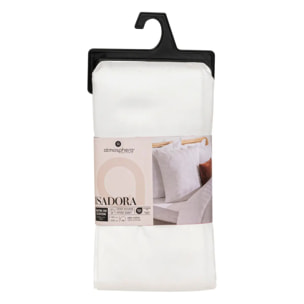 Drap-housse "Isadora" satin 160x200cm blanc