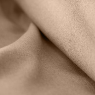 Parure housse de couette 3PCS en MICROFIBRE EFFET FLANELLE - GREGE