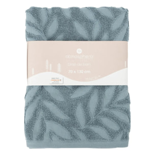 Drap de douche "Sea View" coton bleu 70x130cm