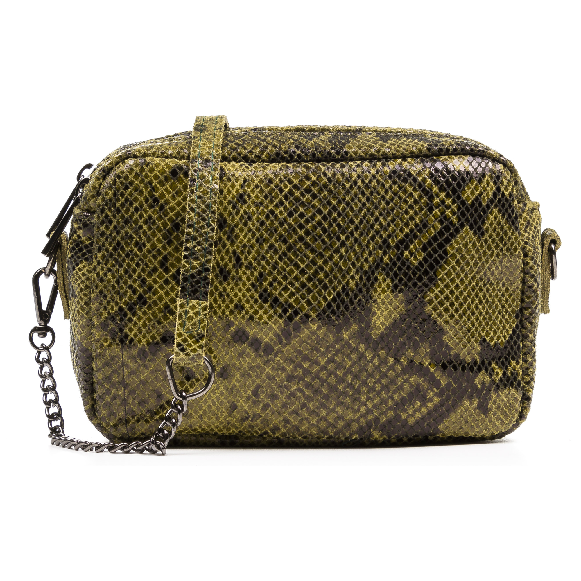 Santina Borsa a tracolla Donna.Pelle autentica Suede Pitone