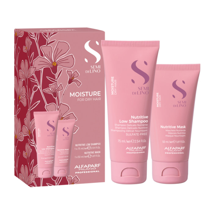 ALFAPARF MILANO Set Semi Di Lino Moisture Nutritive Shampoo 75ml + Mask 50ml