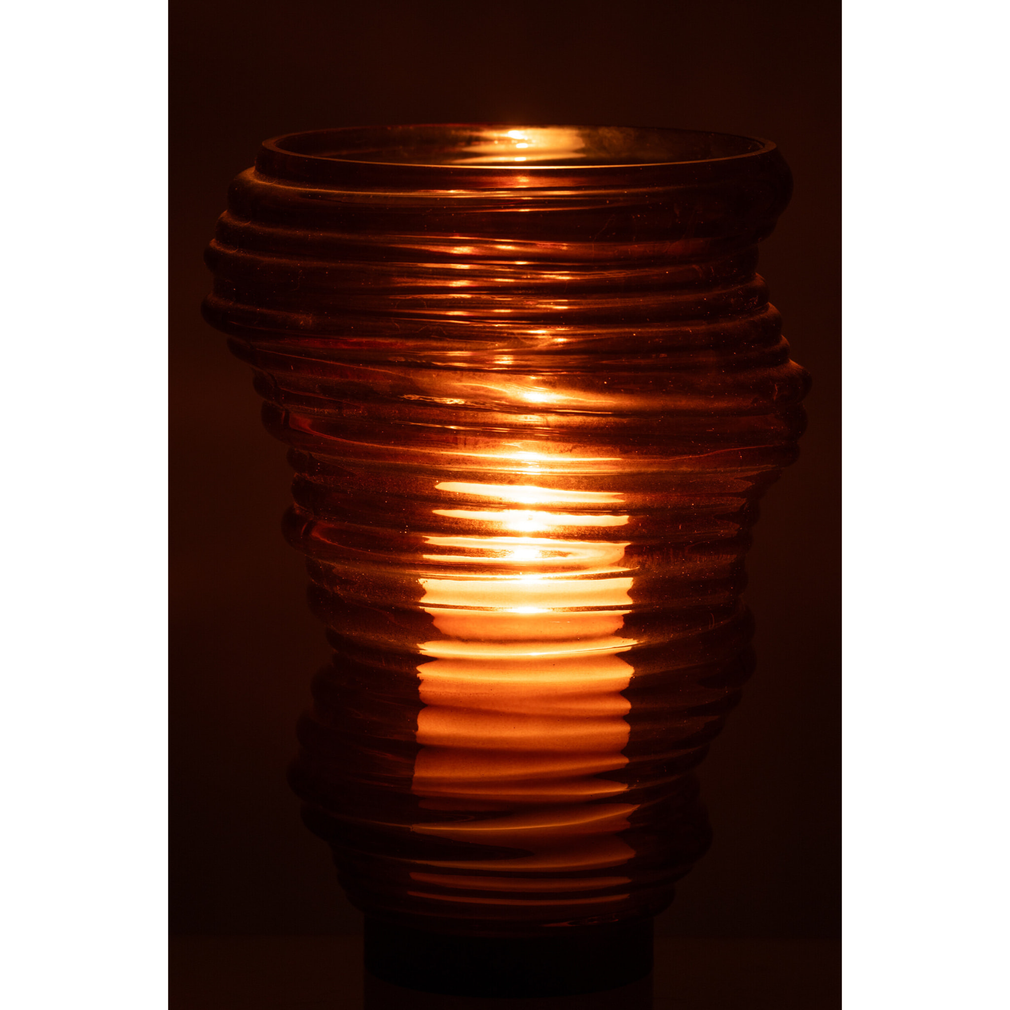 J-Line vase Tornado - verre - brun - large