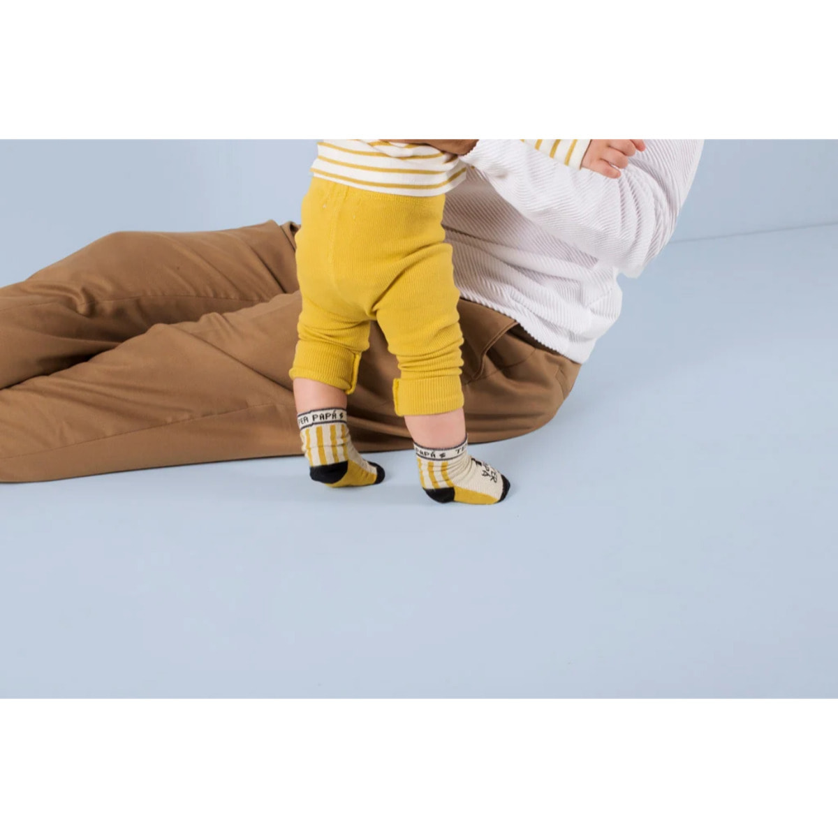 Mini Calcetines "Tengo un superpapá" RAYAS talla 23-26