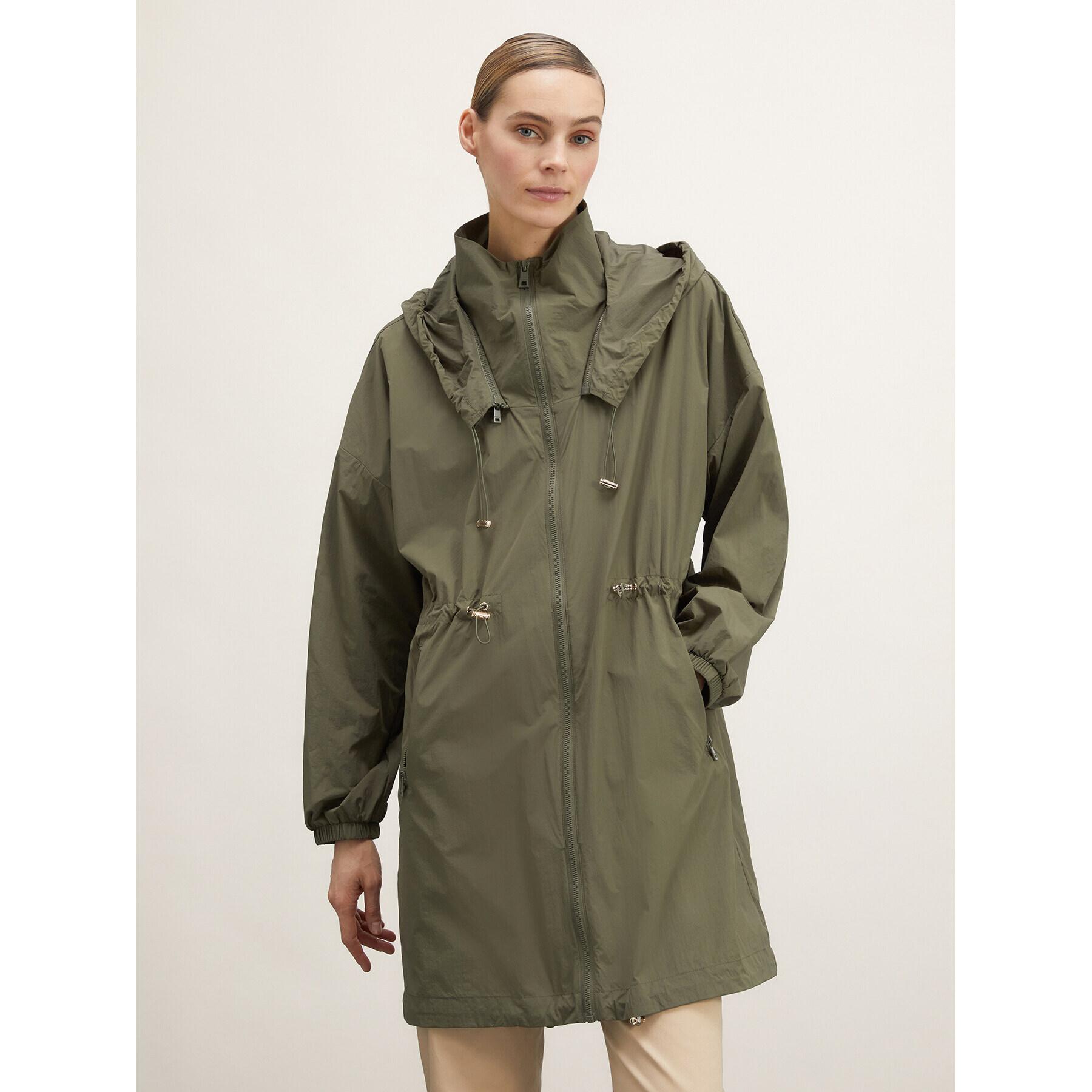 Motivi - Parka de nailon con capucha desmontable - Verde