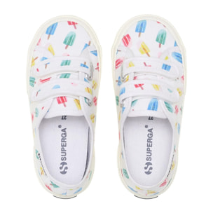 Le Superga Bambino/a Bianco 3750 Kids Straps Ice Lolly Print Leggera