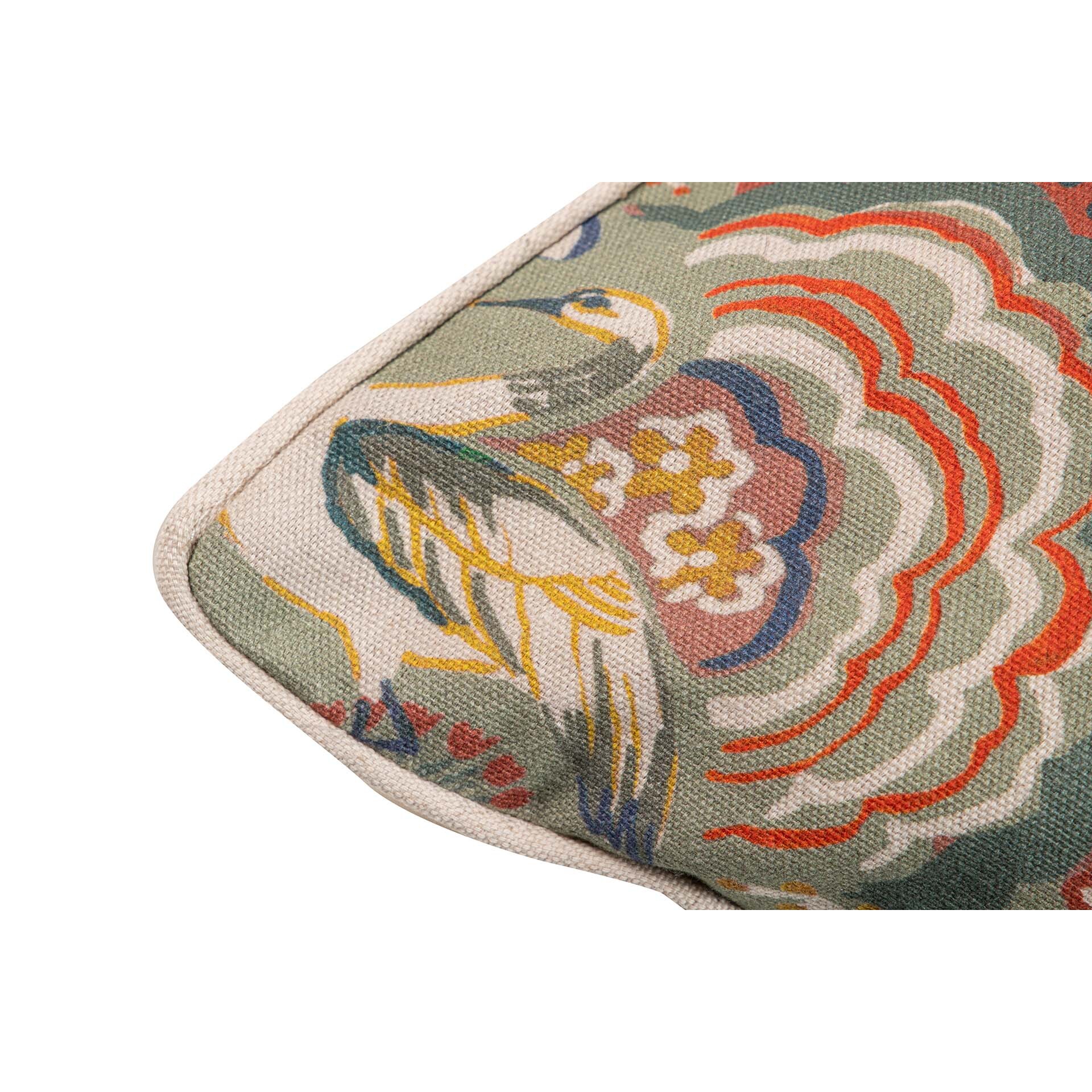 Cojin Lino Garzas 45x13x45 Cm