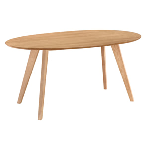 Table à manger design scandinave ovale bois clair L160 cm MARIK