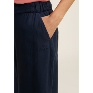 Pantaloni wide leg in Twill di Lyocell