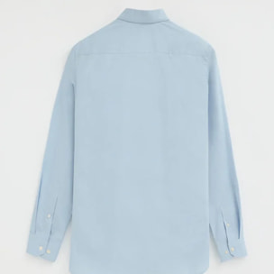 Camicia azzurra slim fit con logo Rigby Go