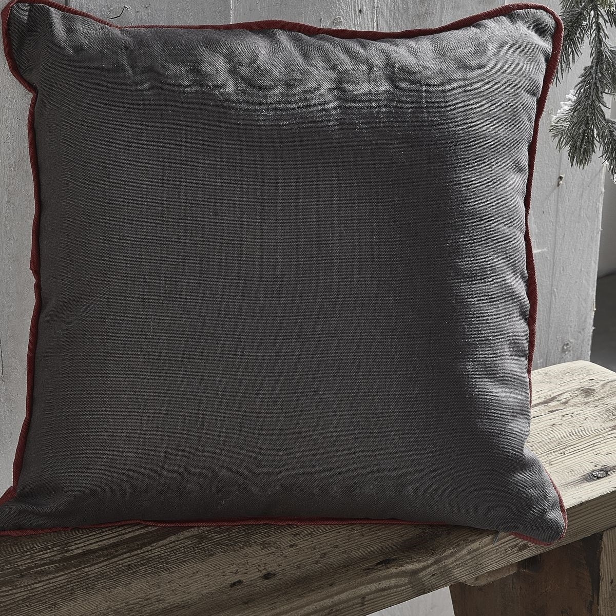 Coussin Imprimé coton MOUNTAIN gris