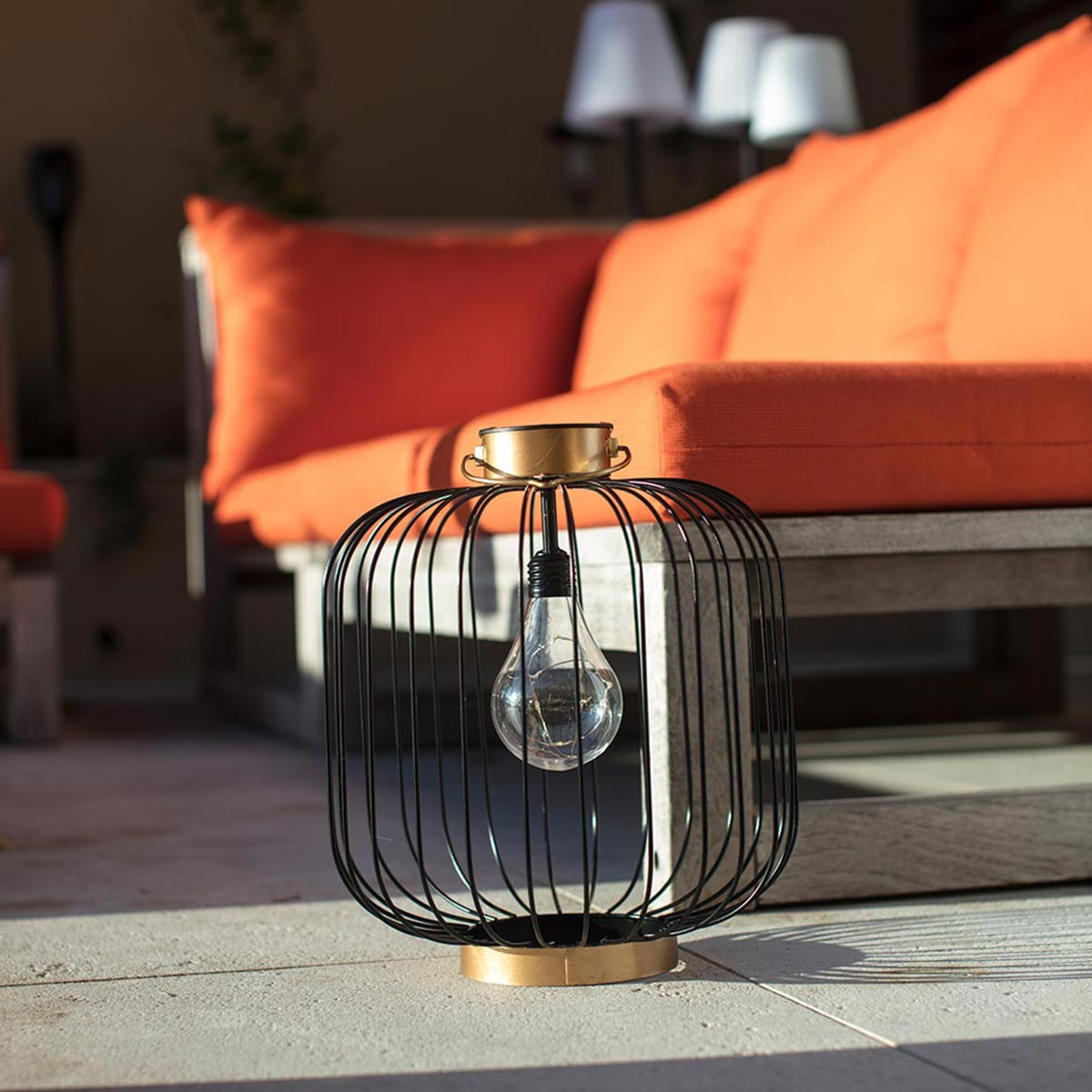 Lanterne solaire cage COCO H35cm